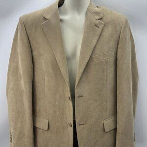 Andrew Fezza men’s poly suede khaki color sports jacket